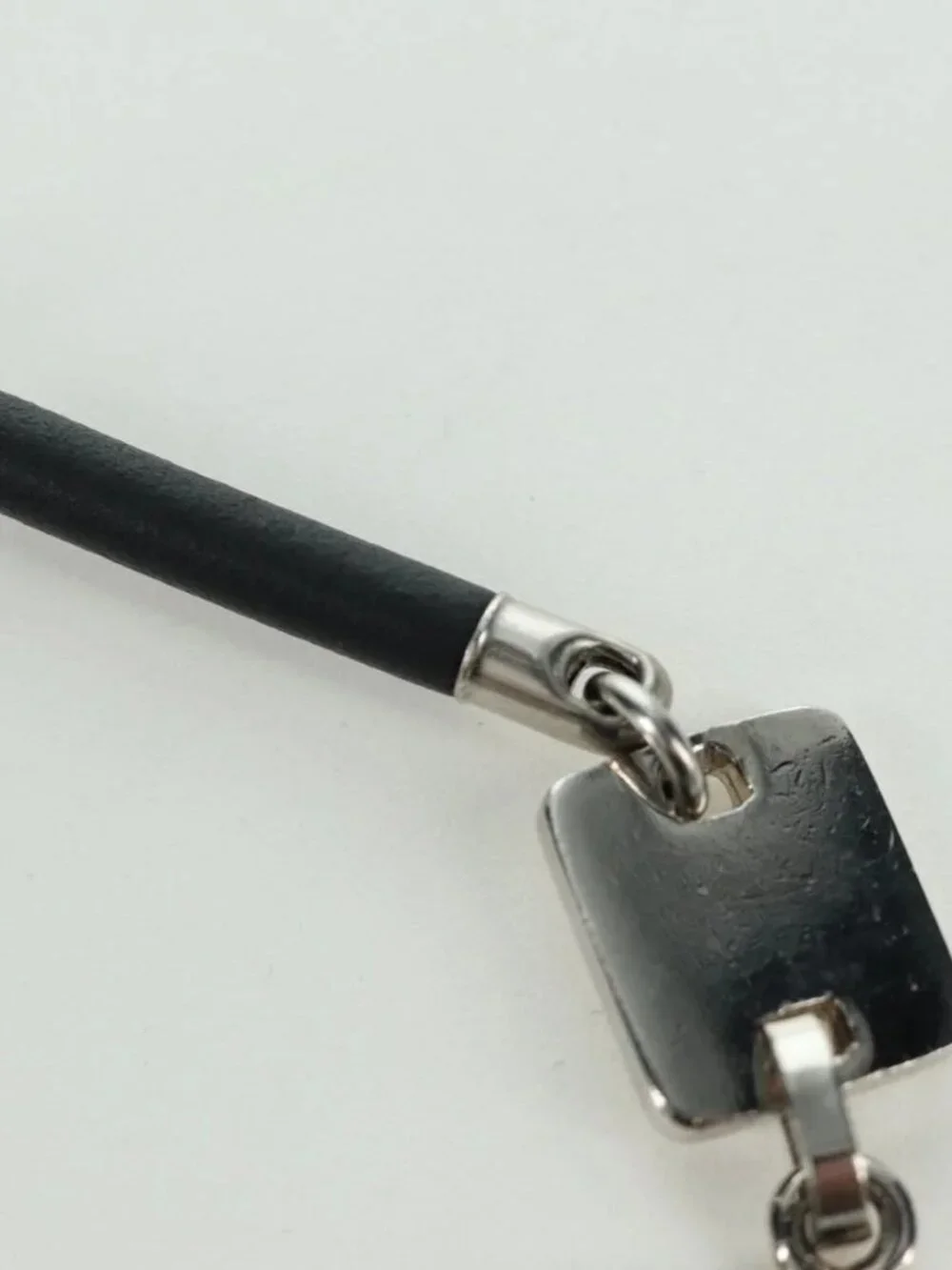 CHANEL COCO Mark Bracelet metal Silver CC Auth LNZ837V